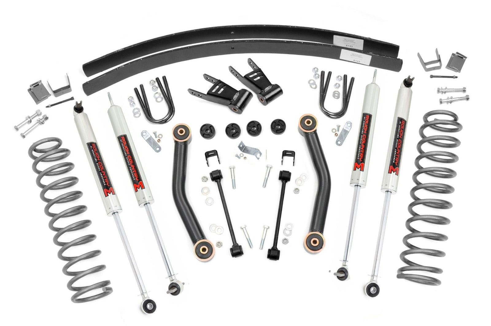 Rough Country 4.5" Lift Kit M1 Rear AAL For Jeep Cherokee XJ 2WD/4WD 84-01 62340 -1