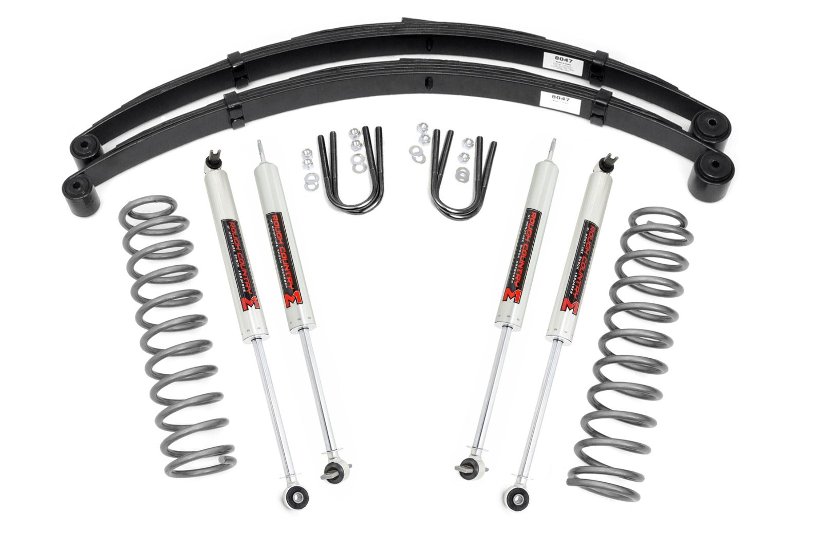 Rough Country 3" Lift Kit RR Springs M1 For Jeep Cherokee XJ 2WD/4WD 84-01 -1