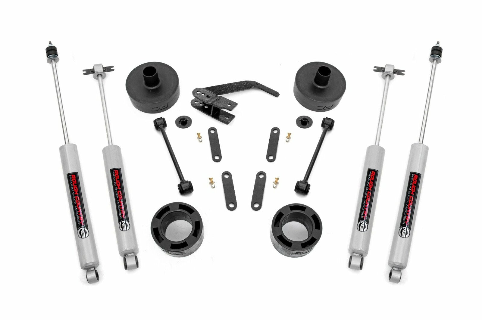 Rough Country 2.5in Premium Suspension Lift Kit For Jeep 07-18 Wrangler JK -1