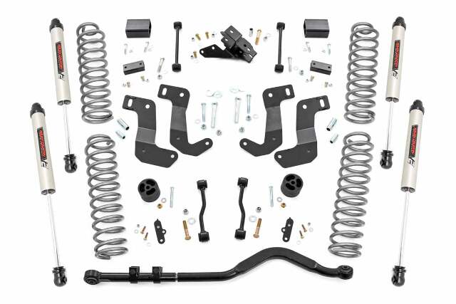 Rough Country 3.5in Lift Kit Ctrl Arm Drop & V2 Shocks 18-20 for Wrangler JL 66870