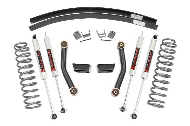 Rough Country 3" Lift Kit SII RR AAL M1 Shocks For Jeep Cherokee XJ 84-01 67041