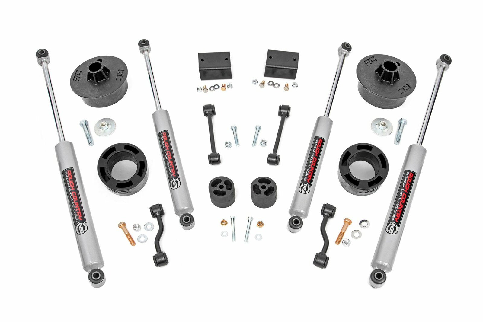 Rough Country 2.5" Suspension Lift Kit w/Shocks for Wrangler JL/JLU 18-22 -1