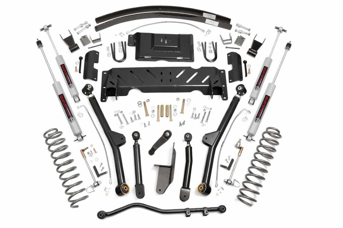 Rough Country 4.5in Long Arm Suspension Lift Kit fits 84-01 XJ Cherokee NP231 -1