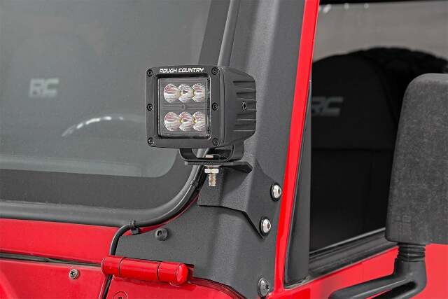 Lower A-Pillar Light Mounts Jeep Wrangler TJ 97-06 (NO Lights) -1