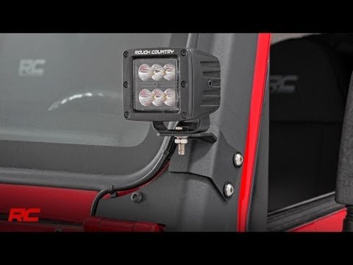 Lower A-Pillar Light Mounts Jeep Wrangler TJ 97-06 (NO Lights) -3