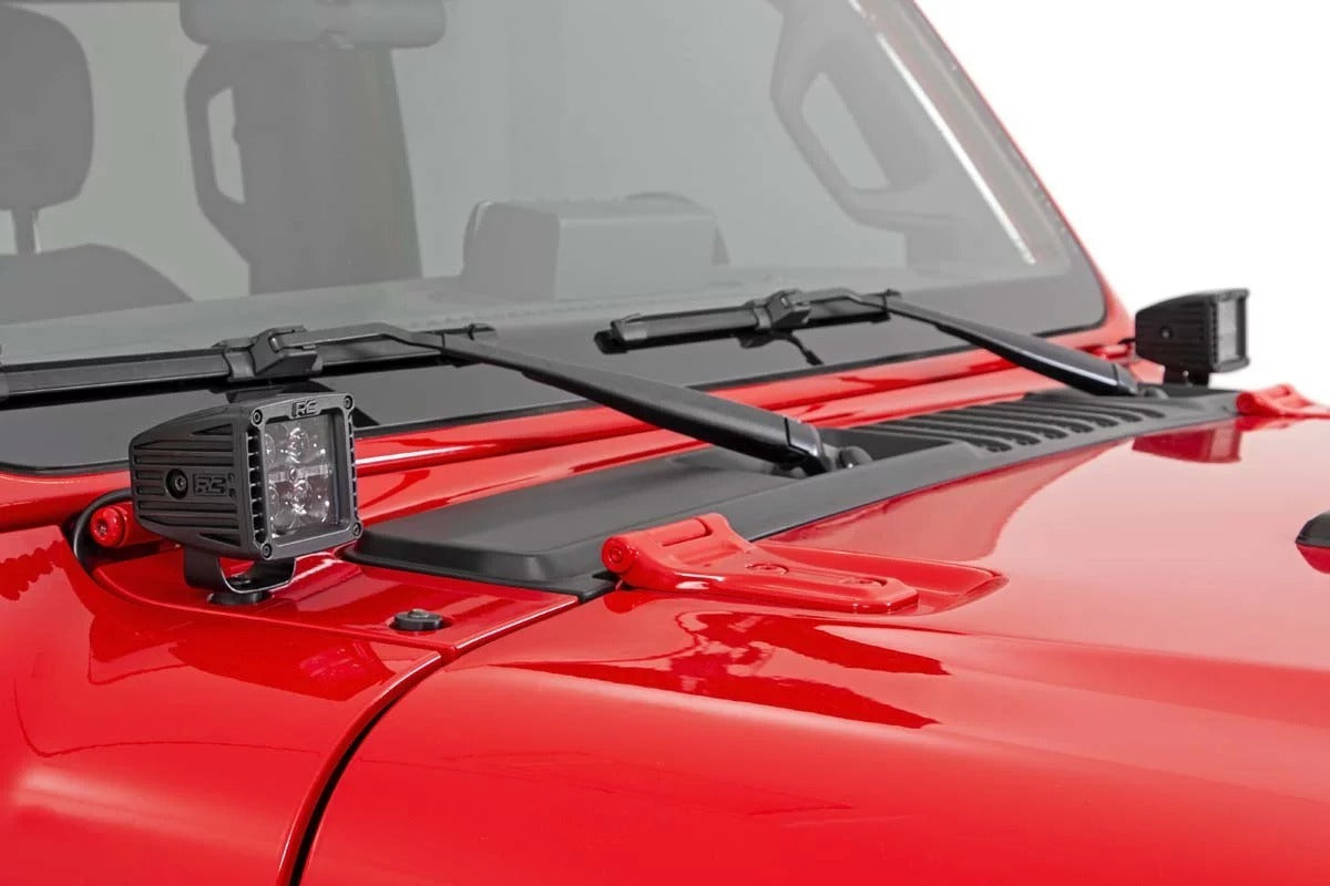 Rough Country 2in LED Cube Easy Mount Kit For Jeep Wrangler JL Gladiator JT 70062