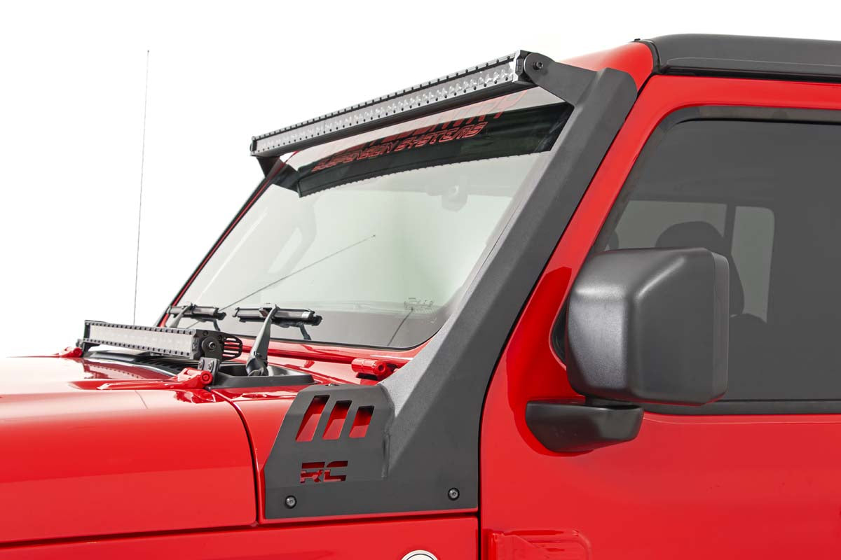 Rough Country 50" LED Lightbar Brackets 20-23 Gladiator JT 18-23 Wrangler JL 70063