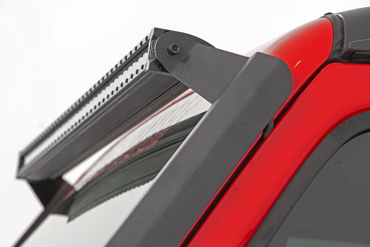 Rough Country 50" LED Lightbar Brackets 20-23 Gladiator JT 18-23 Wrangler JL 70063