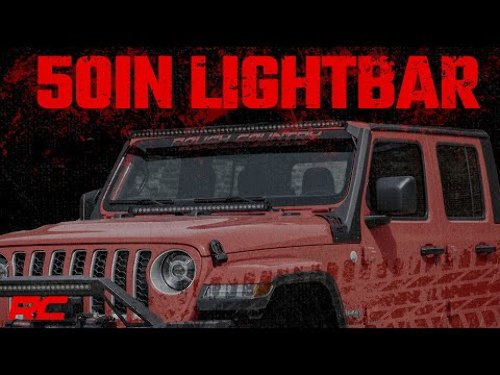 Jeep 50" LED Light Bar Kit Blk Series Gladiator JT Wrangler JL -2
