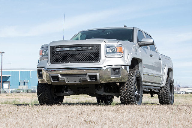 GMC Mesh Grille w/30in Dual Row Black Series LED 14-15 Sierra 1500