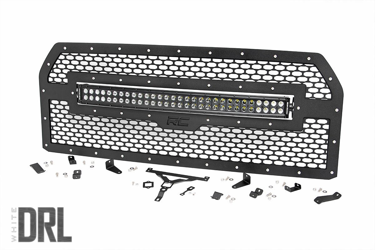 Ford Mesh Grille 30" Dual Row Blk Series LED Cool 15-17 F-150