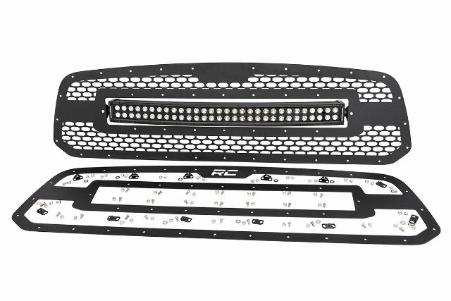 Mesh Grille w/30in Dual Row Black Series LED 13-18 RAM 1500 -4