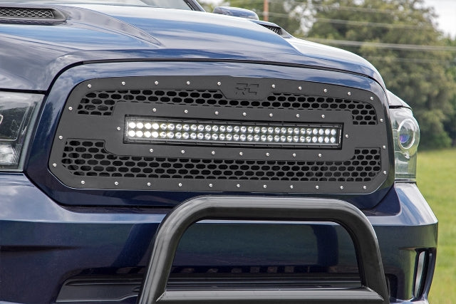 Mesh Grille w/30in Dual Row Black Series LED 13-18 RAM 1500 -6
