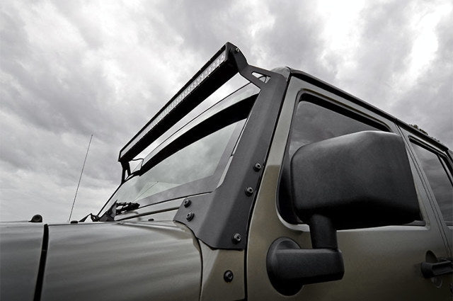 Jeep 50" Light Bar Kit w/50in BLK Ser LED Light 07-18 Wrangler 70504BL