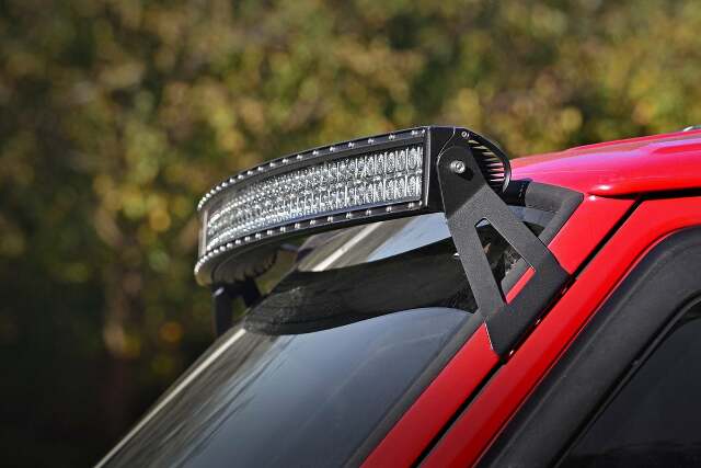 50" Curved LED Light Bar Mounts fits 84-01 XJ Cherokee (NO Light) -1