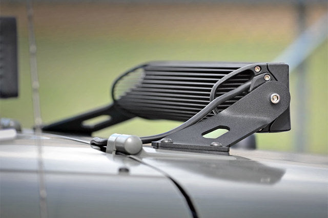 20-inch LED Hood Mounts Jeep Wrangler JK 07-18 (NO Lights) -6