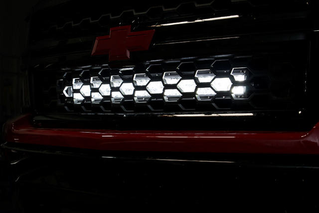 Chevrolet 30in Curved Cree LED Grille Kit Dual Row 14-15 Silv 1500 70624