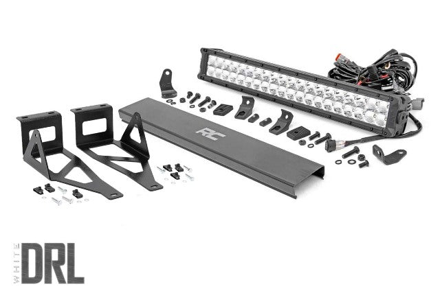 Ford 20in LED Bumper Kit Chrome w/White DRL 05-07 F-250/350 -1