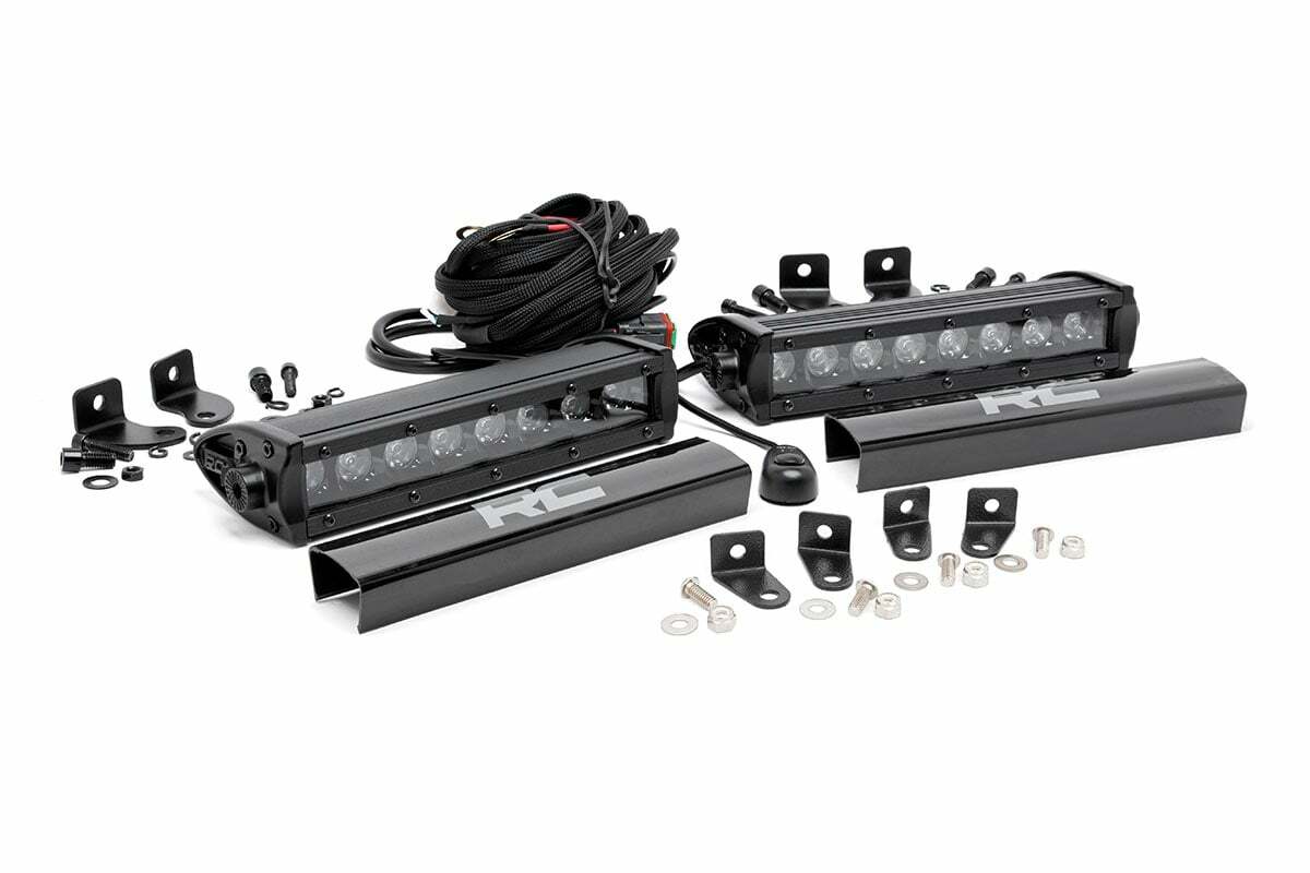 Rough Country Ford 8in LED Grille Kit Black Series 17-19 F-250 Lariat 70697