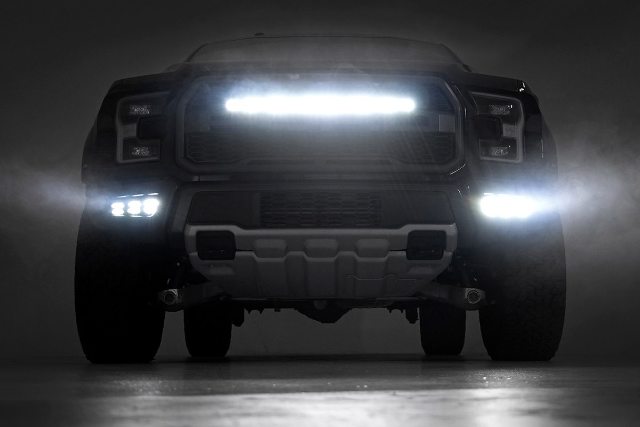 Ford Triple LED Fog Light Kit BLK Ser 17-19 F-150 Raptor 70700DRL
