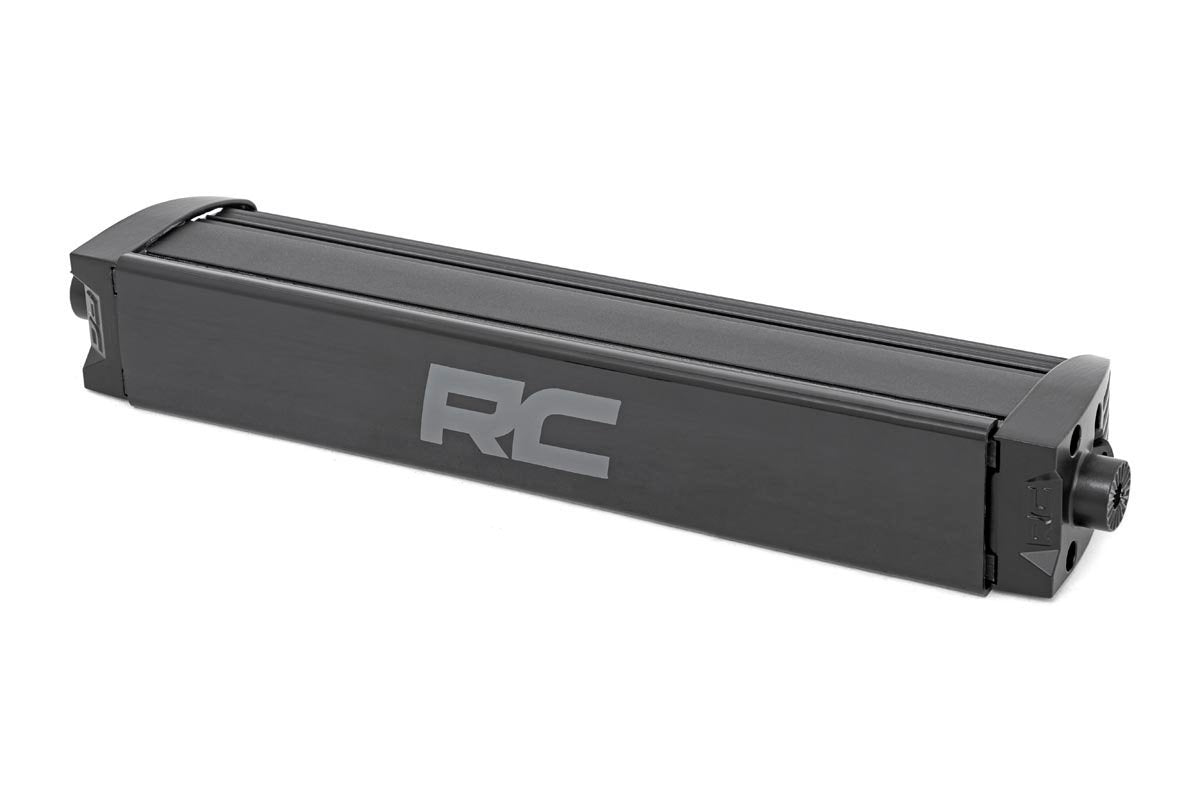 Rough Country 12"Cree LED Light Bar-Single Row Black Series w/ Cool White DRL 70712BLDRL