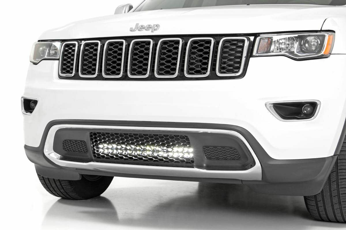 Jeep Grand Cherokee 20" LED Bumper Kit Black w/White DRL 11-20