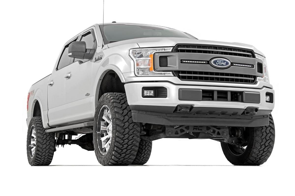 Rough Country Ford Dual 10in LED Black Series Grille Kit 18-20 F-150 XLT 70808