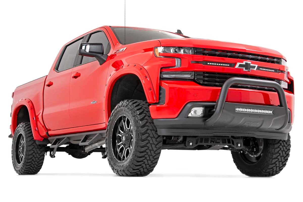 Rough Country Chevy Dual 10in LED Grille Kit Chrome Series 19-22 Silverado 1500 70818