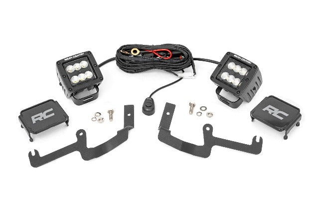 Chevy 2" LED Windshield Kit Black Serie Flood Beam 19-20 Silverado