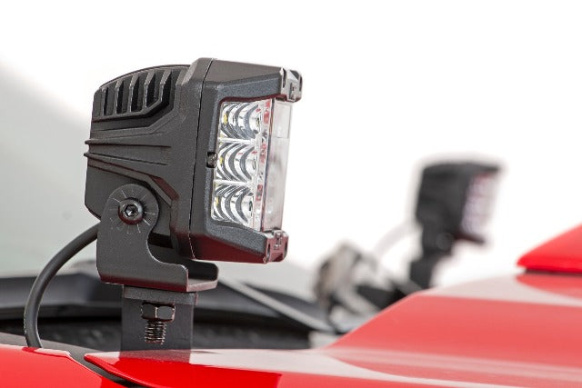 Chevy 2" LED Windshield Kit Black Serie Flood Beam 19-20 Silverado