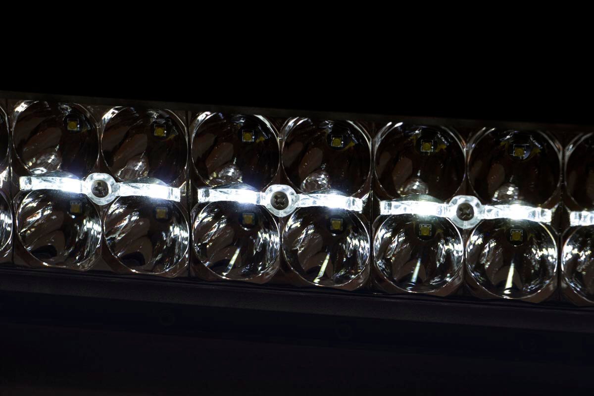 Rough Country 12-inch Cree LED Light Bar-Dual Row Black Series w/ Cool White DRL 70912BD