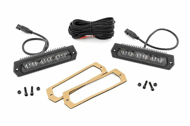 6 Inch Black Series LED Lights Flush Mount Pair 70916BL