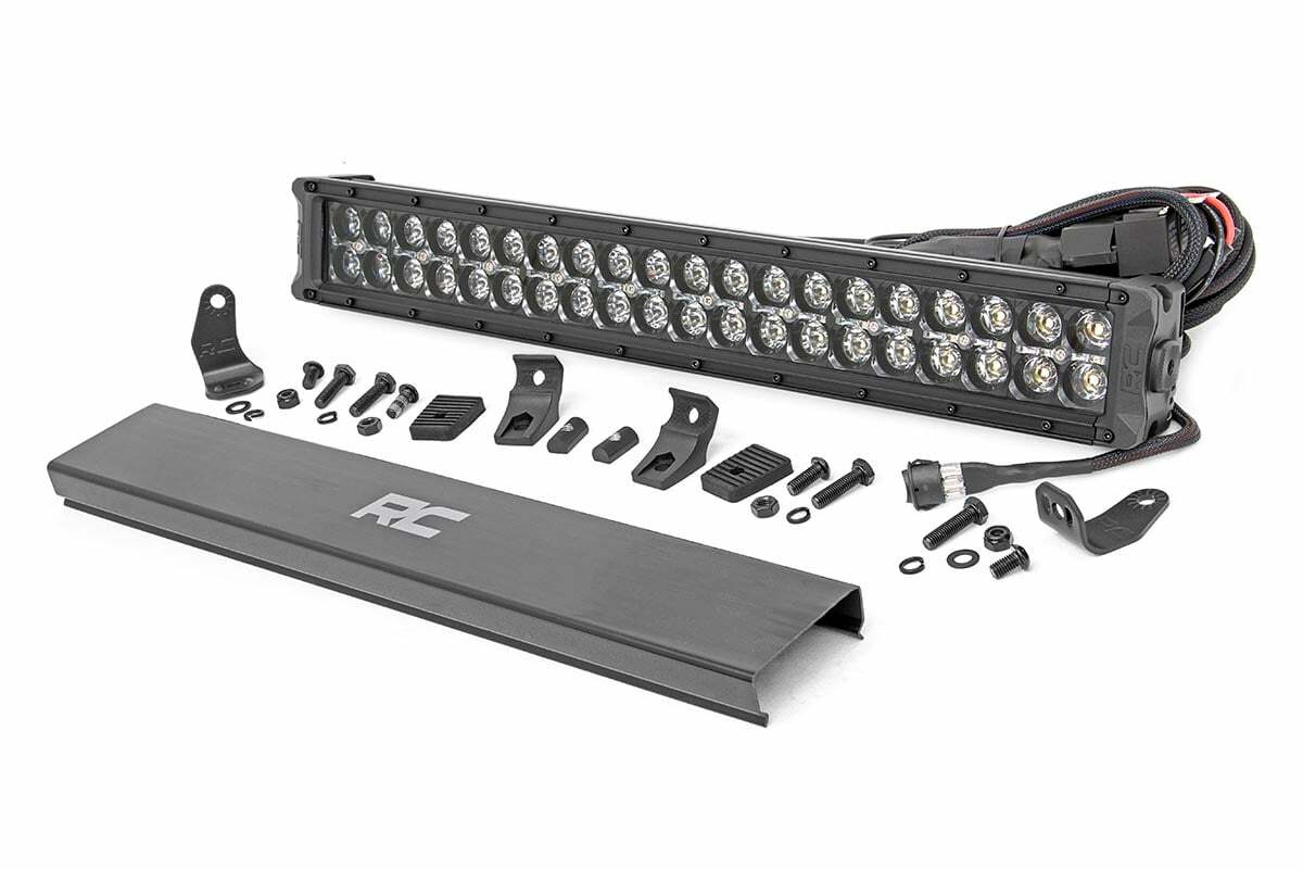 Rough Country 20-inch Cree LED Light Bar Dual Row Black Series w/ Cool White DRL 70920BD