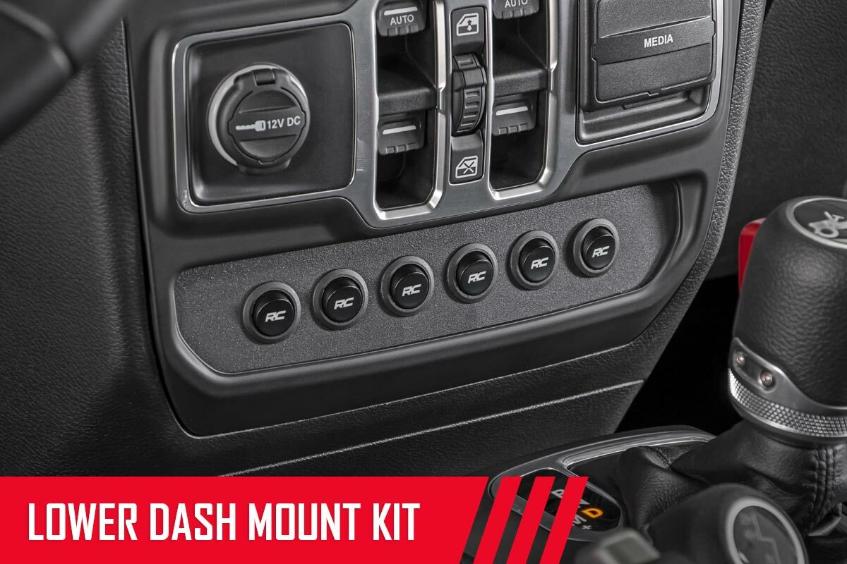Rough Country MLC-6 Light Controller Lwr Dash Mount Wrangler JL Gladiator JT 70964