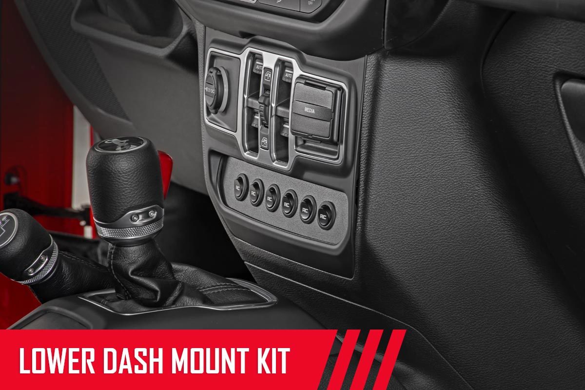 Rough Country MLC-6 Light Controller Lwr Dash Mount Wrangler JL Gladiator JT 70964