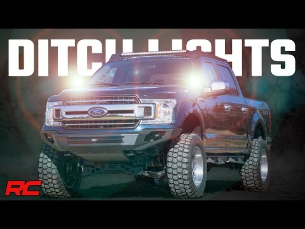 Rough Country 2" LED Lower Windshield Flood Beam Ditch Kit for Ford F150 15-26 71029