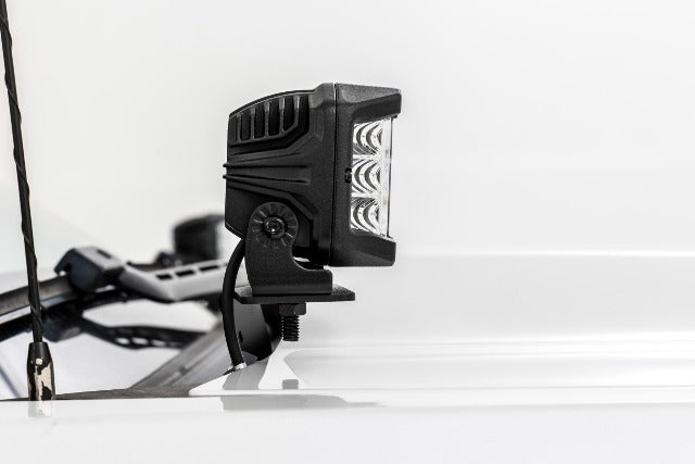 LED Light Ditch Mount 2" Black Pair Flood Chevy/GMC 1500 14-18 -4