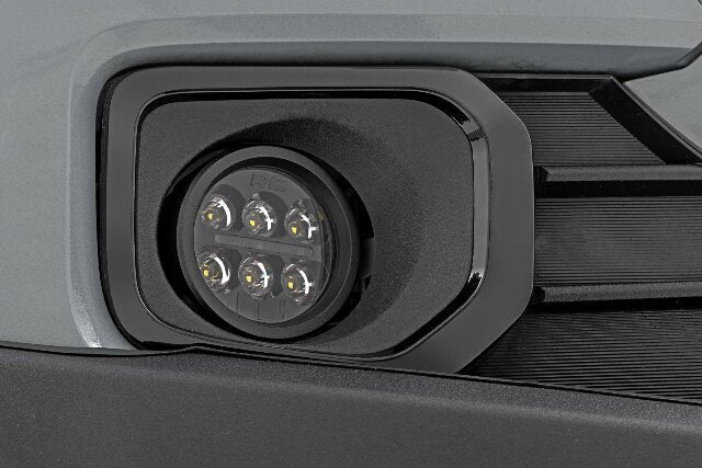 LED Fog Lights Black Series 3.5" Amber DRL Toyota Tacoma 16-22 -1
