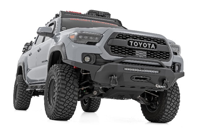 LED Fog Lights Black Series 3.5" Amber DRL Toyota Tacoma 16-22