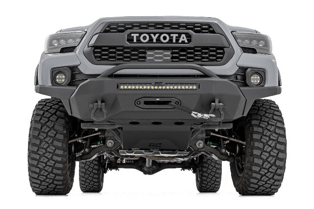 LED Fog Lights Black Series 3.5" Amber DRL Toyota Tacoma 16-22