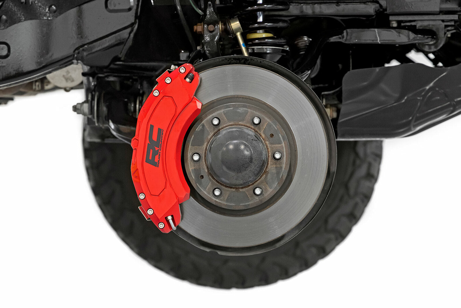 Rough Country Caliper Cover Red RR Brakes Ford F-150 15-20/Expedition 18-22 71122A
