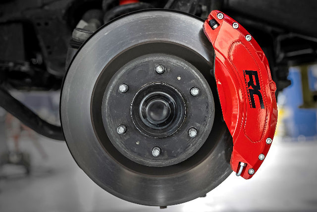 Rough Country Caliper Covers Red for Toyota Tundra Front & Rear 2022-2025