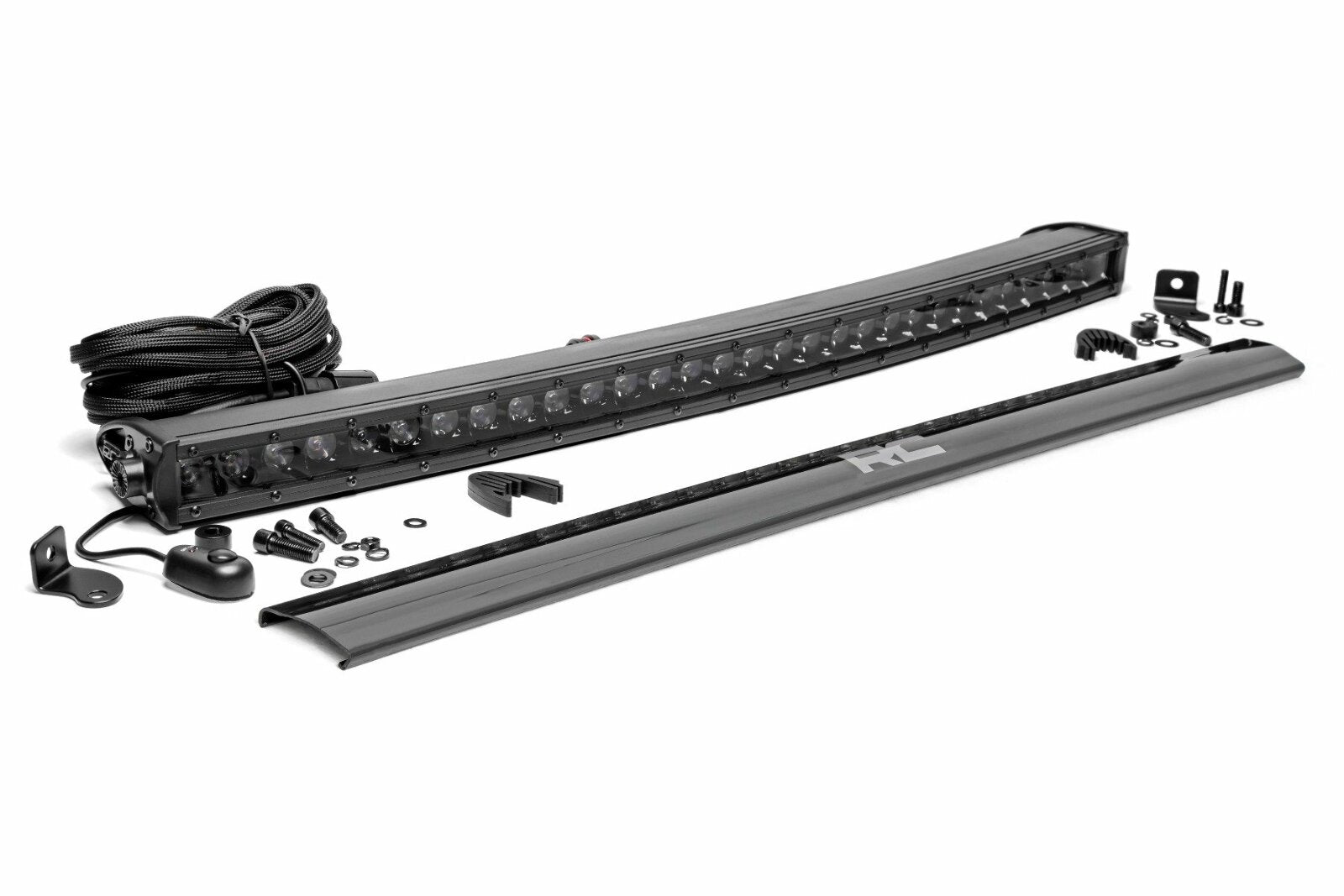 Rough Country 30-inch Curved Cree LED Light Bar-Single Row Black Series 72730BL