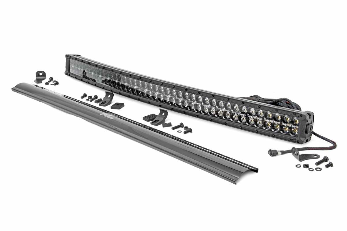 Rough Country 40" Curved Cree LED Light Bar Dual 36000 Lumens Black Series w/DRL 72940BD