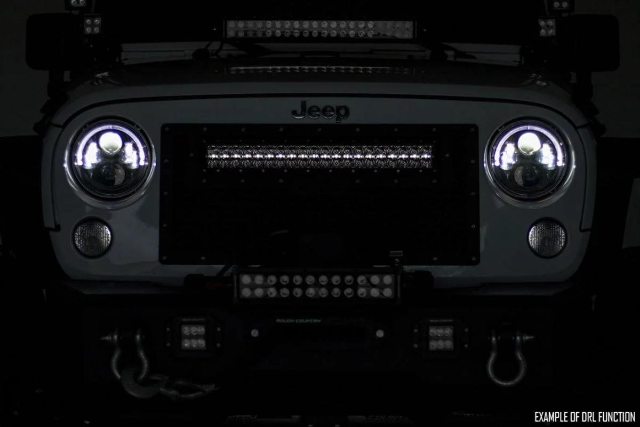 50" Curved Cree LED Light Bar Dual Row Black Series w/White DRL 72950BD