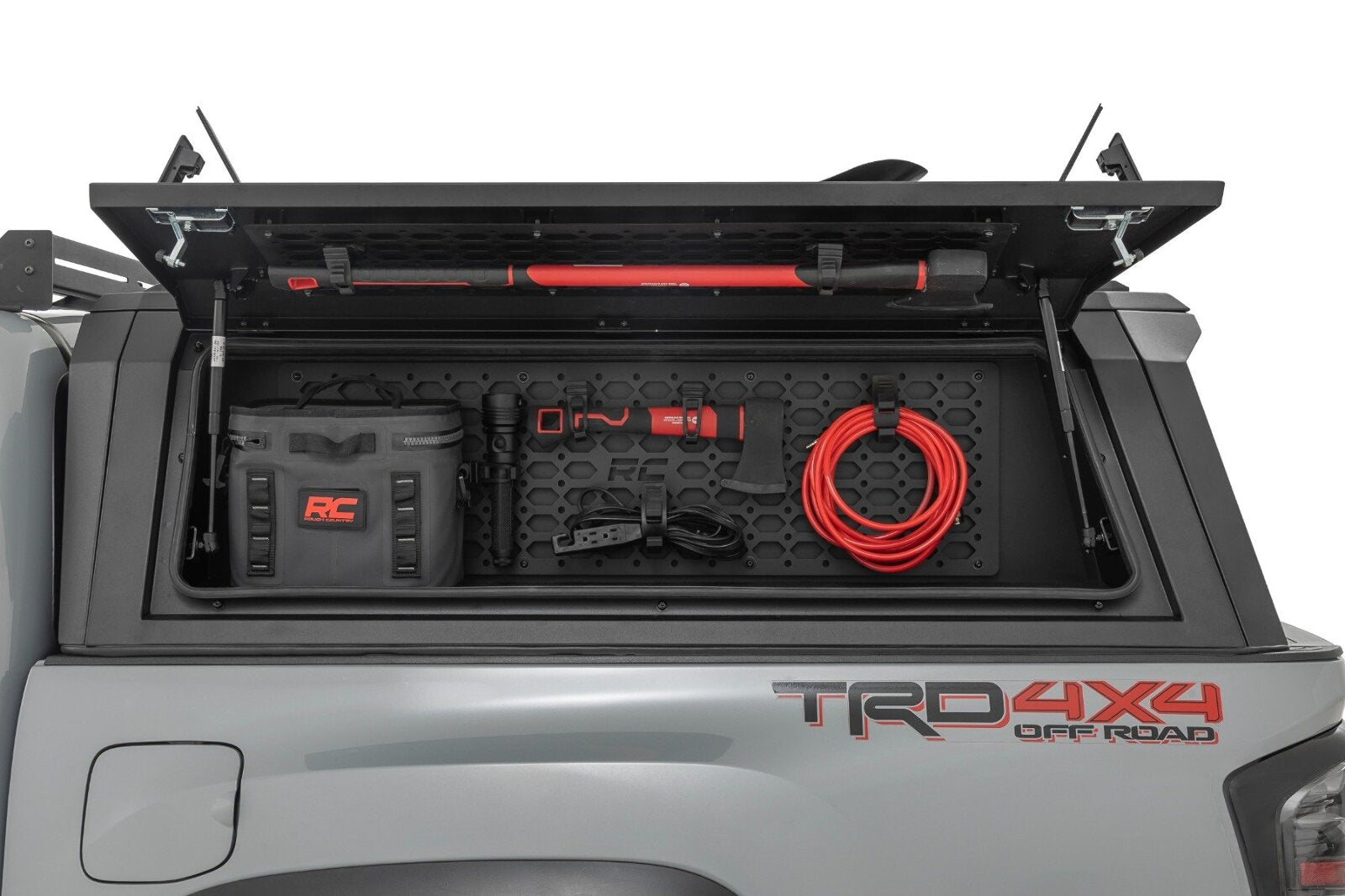 Rough Country Bed Cap Molle Panel Drvr-Side Storage Bin for Toyota Tacoma 16-23 734064