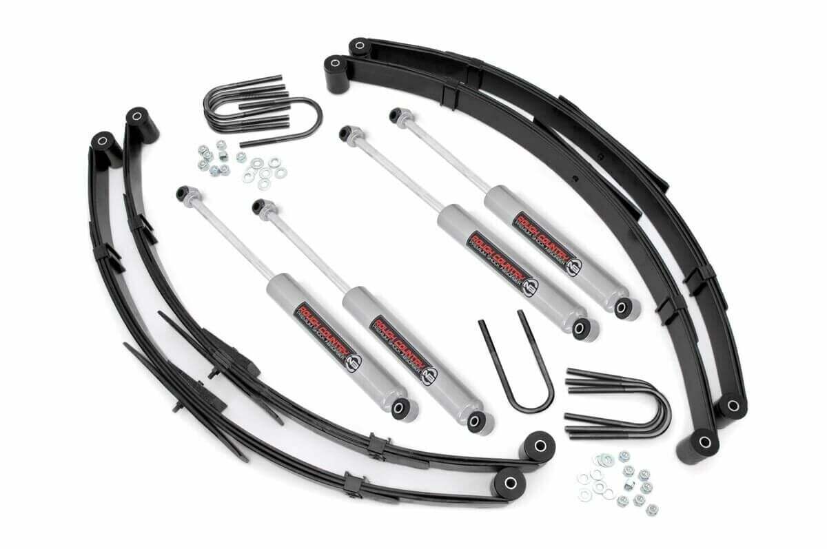Rough Country 4 Inch Lift Kit For Toyota Land Cruiser FJ40 4WD 1964-1980 -73530 -1