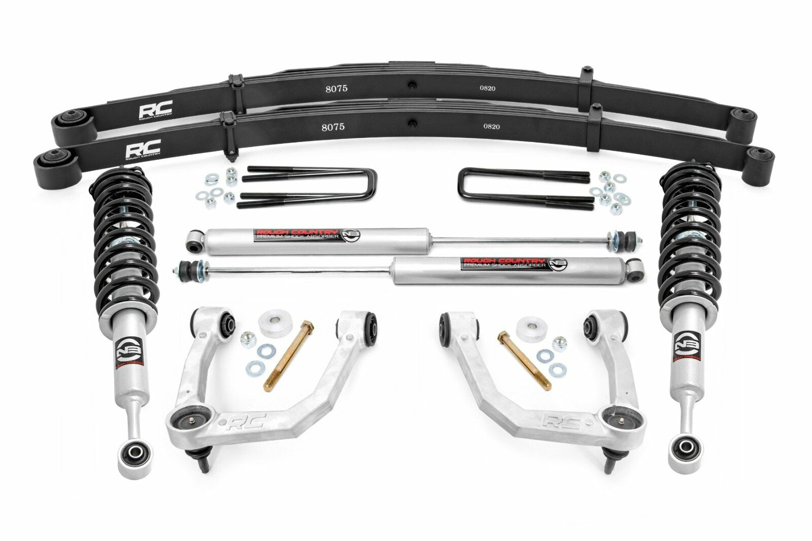 Rough Country 3.5"For Toyota Lift w/N3 Struts Rear Leaf Springs 05-23 Tacoma -1