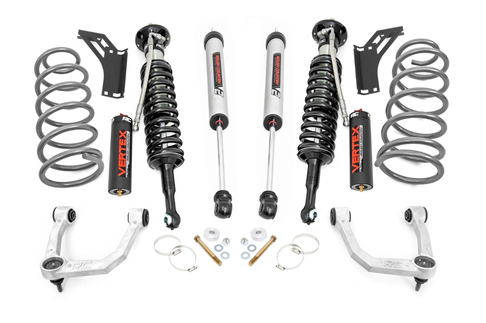 Rough Country 3" Lift Kit Upper Arms RR Coils Vertex/V2 for Toyota 4Runner 10-23 -1