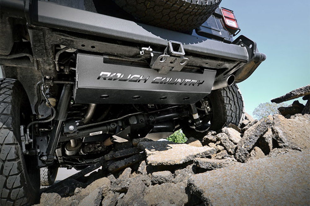 Rough Country Jeep Muffler Skid Plate 07-18 Wrangler JK 779